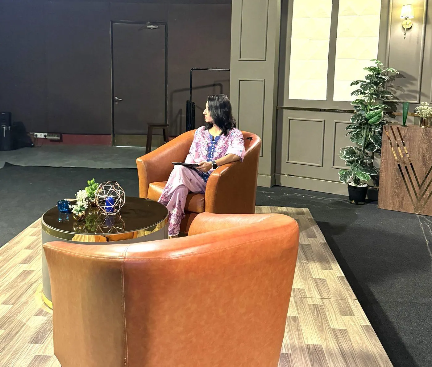 The Celebrating Sweet Success studio before a recording