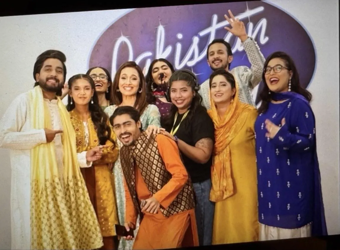 Sarah Mashhood with the Pakistan Idol cast
