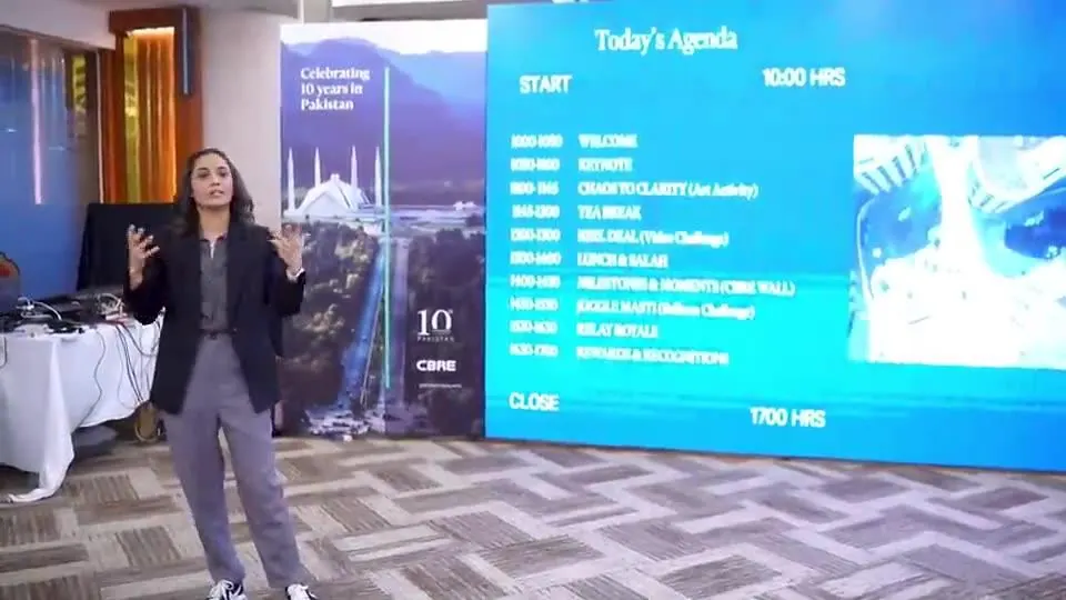 Town Hall & Team-Building Experience — Sarah Mashhood facilitating
