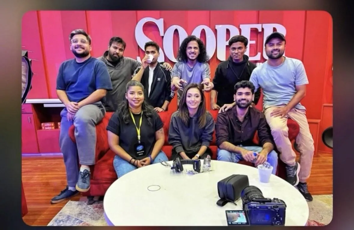 Sarah Mashhood with the Sooper Lounge floor crew